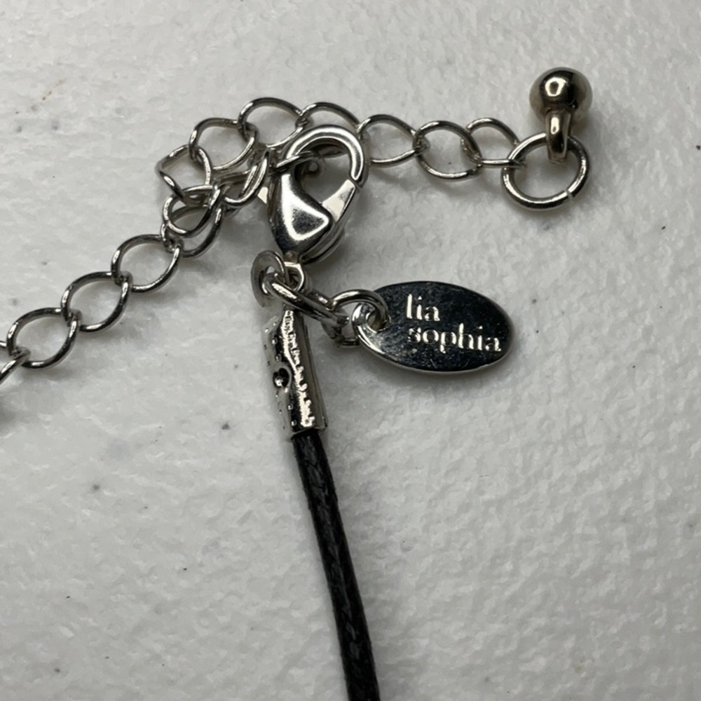 Lia Sophia Silver and Black Statement Necklace - Picture 7 of 11